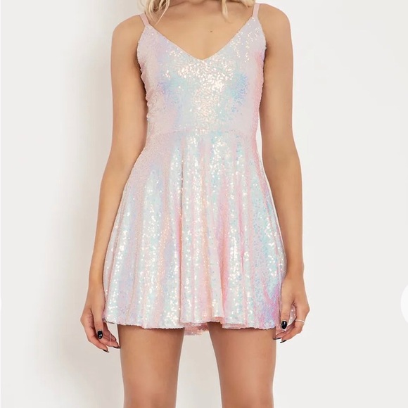 Blackmilk Dresses & Skirts - *SOLD* Sparkle sparkle blush sequin strappy mini xs/s